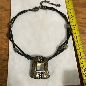 Elegant Black and Gold Choker Necklace